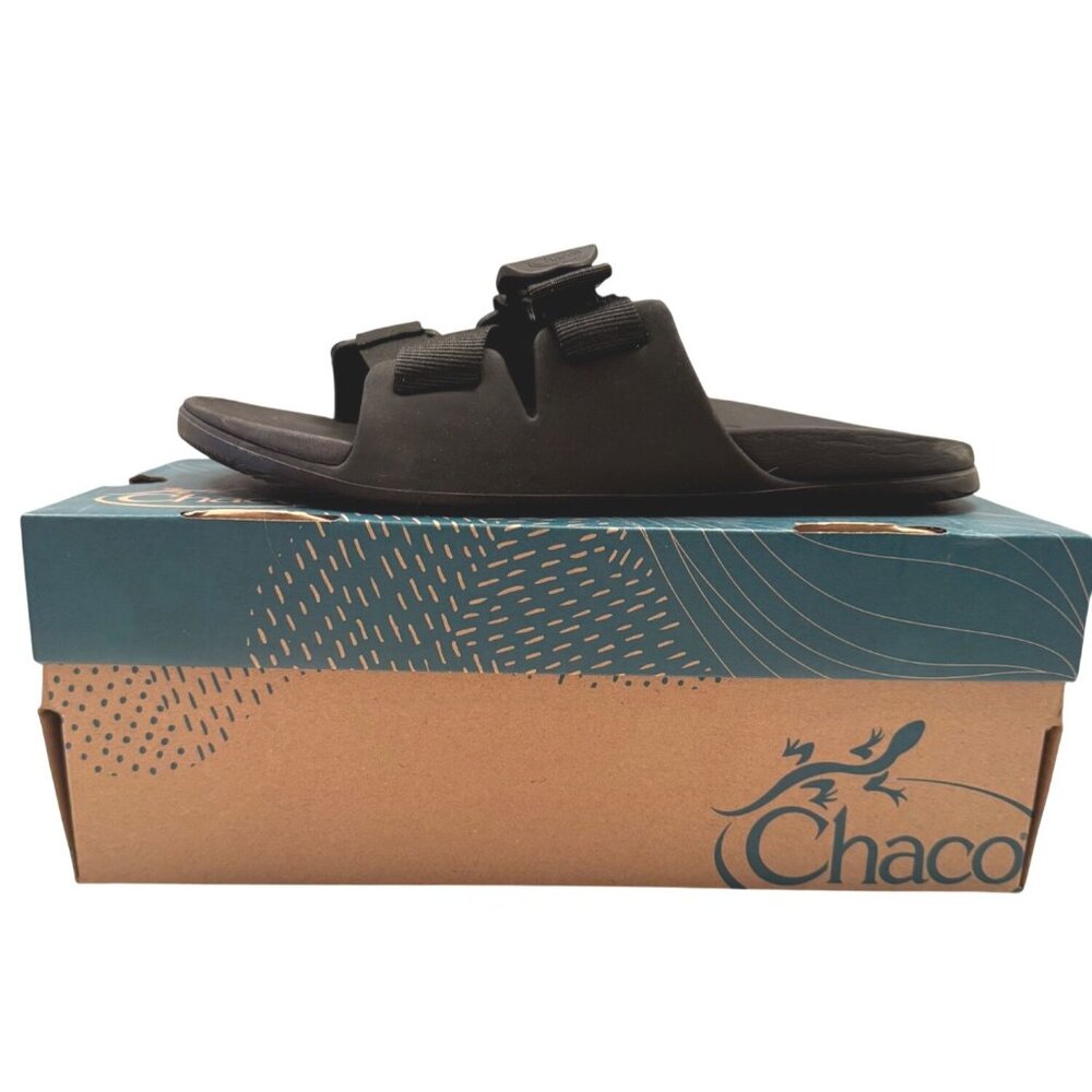 Chaco Chillos Slide Black Side 9 NWB Slip On Sandal EU 42 Men's - Picture 2 of 13